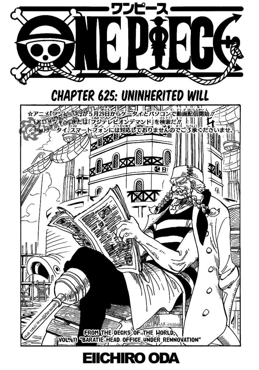 One Piece chapter 625 page 1