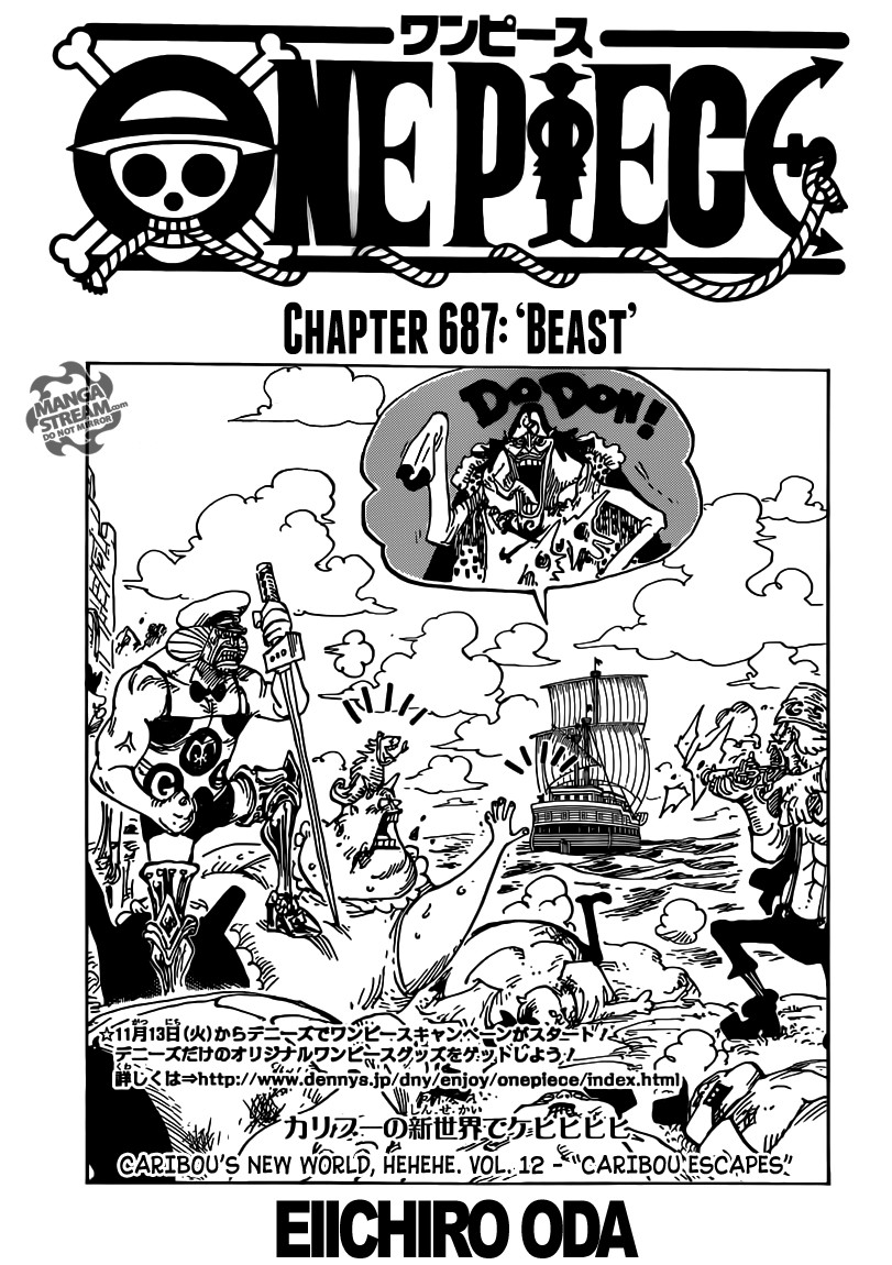 One Piece chapter 687 page 1
