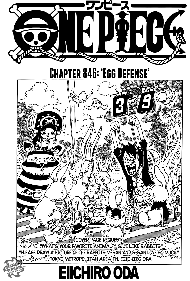 One Piece chapter 846 page 1