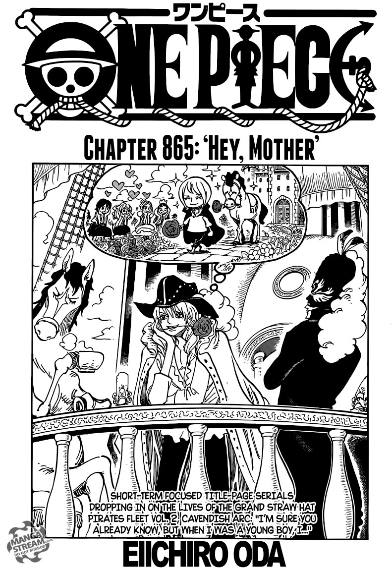 One Piece chapter 865 page 1