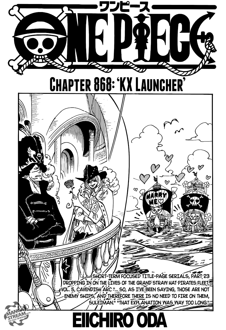 One Piece chapter 868 page 1