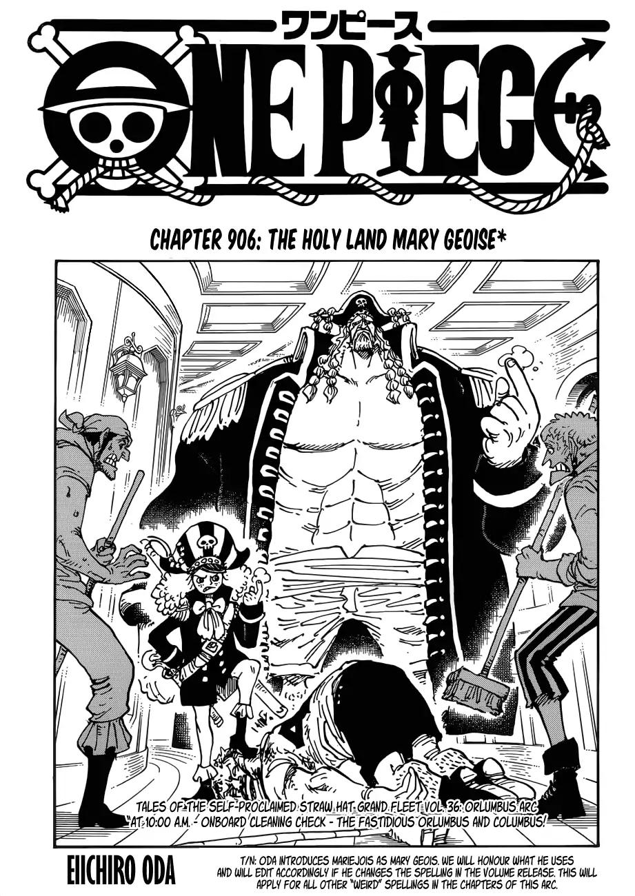 One Piece chapter 906 page 1