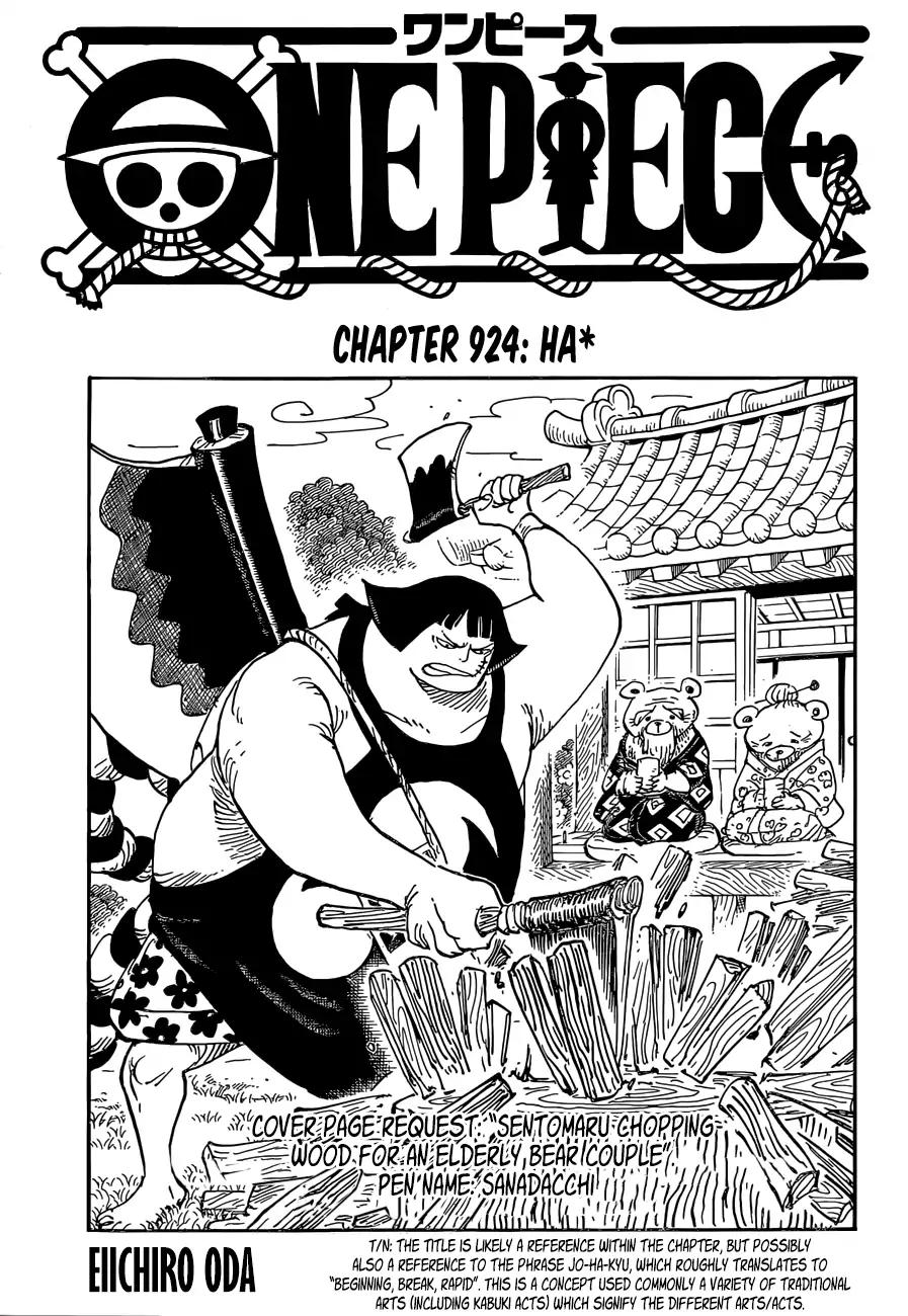 One Piece chapter 924 page 1