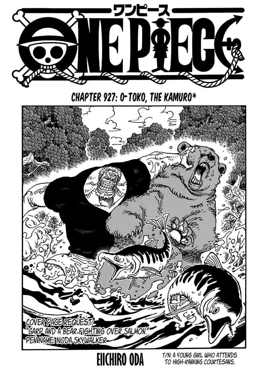 One Piece chapter 927.1 page 1
