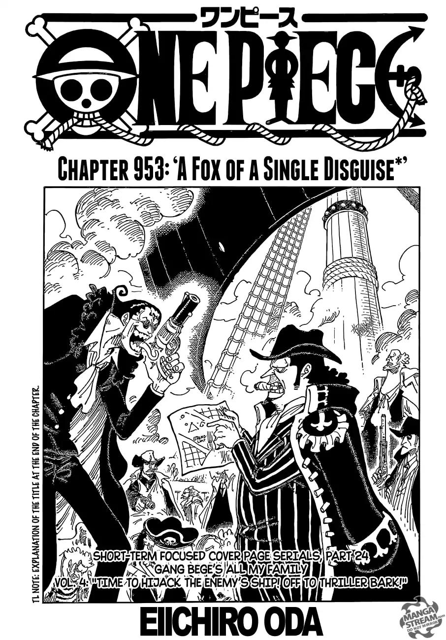 One Piece chapter 953 page 1