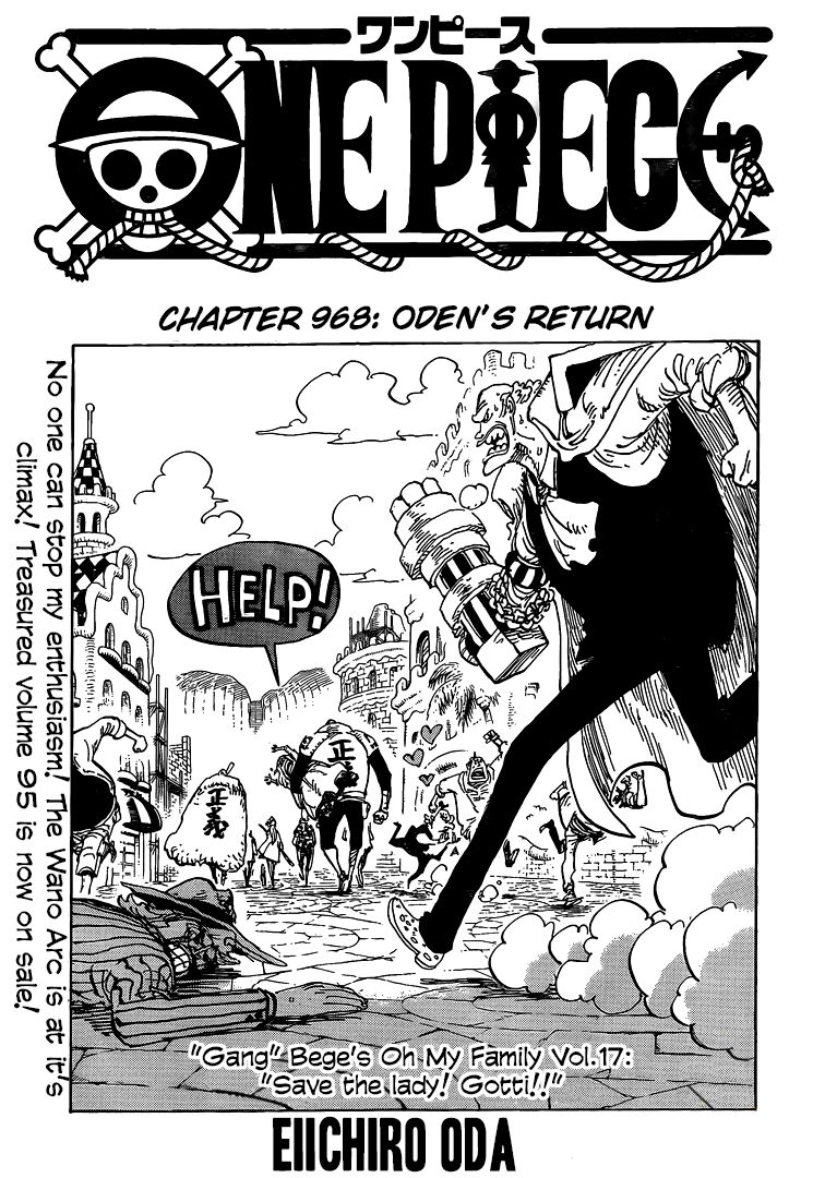 One Piece chapter 968 page 1
