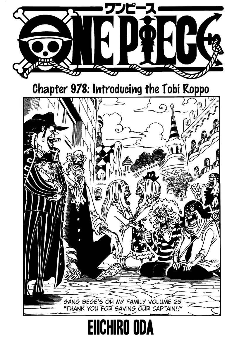 One Piece chapter 978 page 1