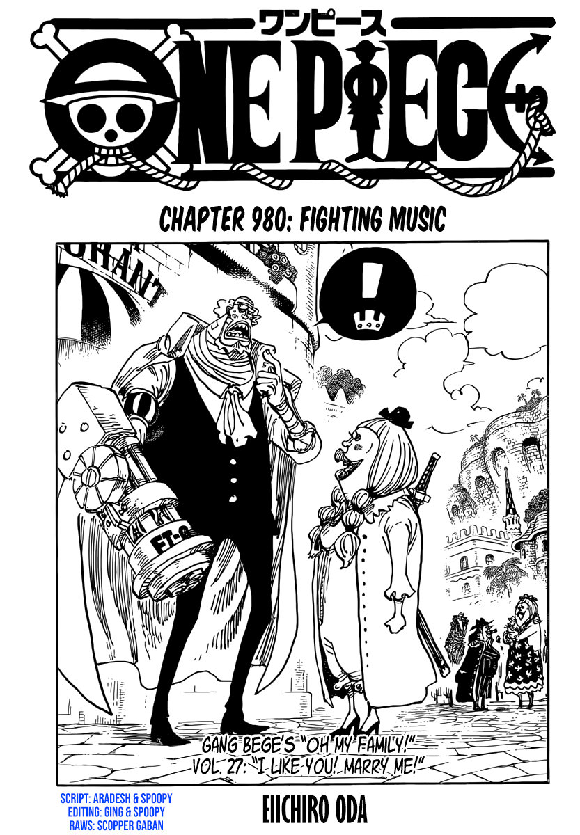 One Piece chapter 980 page 1