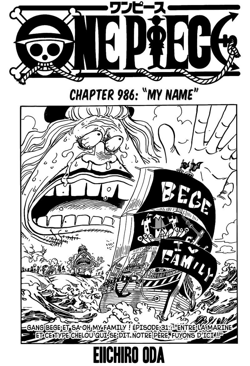 One Piece chapter 986 page 1