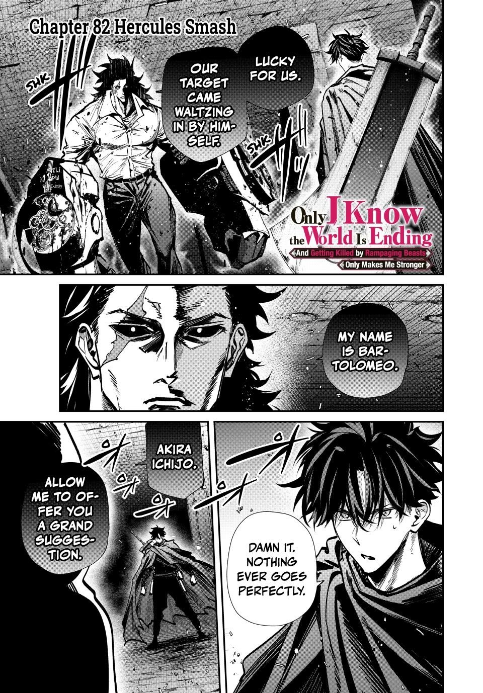 Only I Know That the World Will End. In a World Where Monsters Appear, I Level up by Returning From Death chapter 82 page 1
