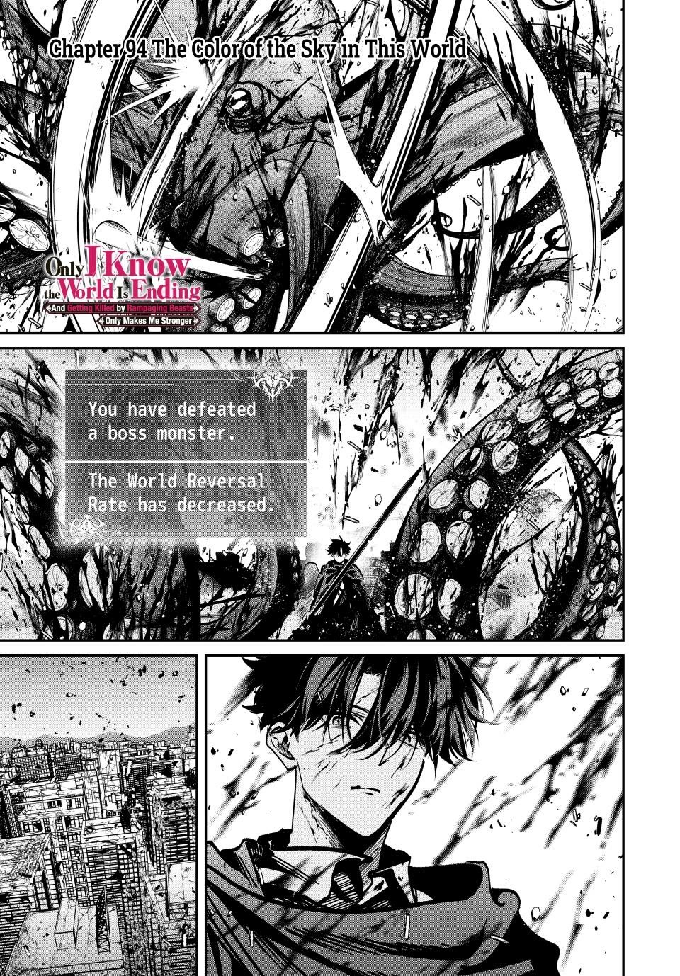 Only I Know That the World Will End. In a World Where Monsters Appear, I Level up by Returning From Death chapter 94 page 1
