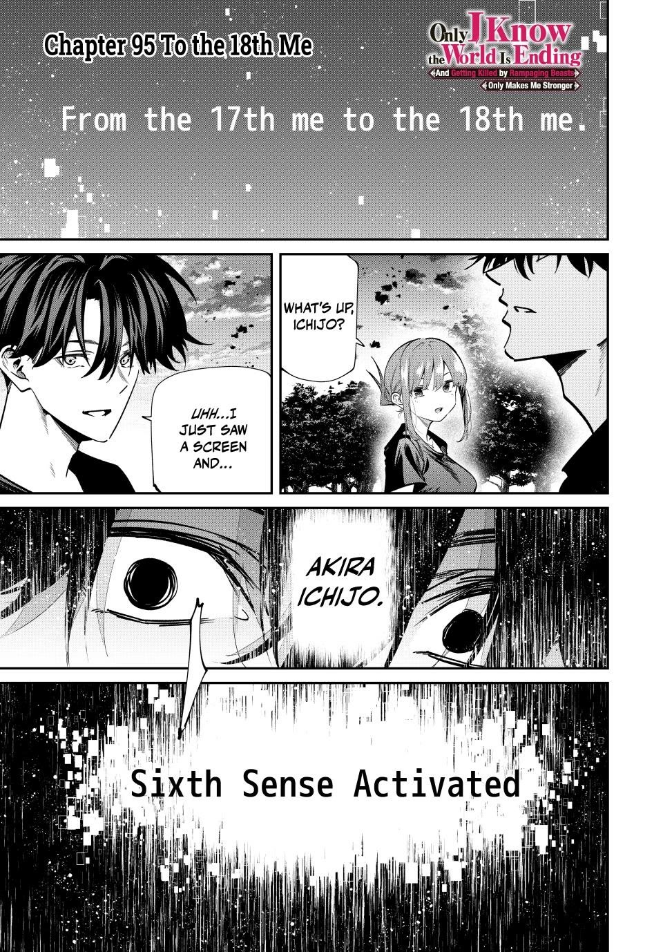 Only I Know That the World Will End. In a World Where Monsters Appear, I Level up by Returning From Death chapter 95 page 1