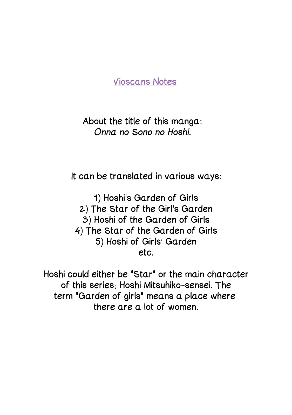 Onna no Sono no Hoshi chapter 1 page 3