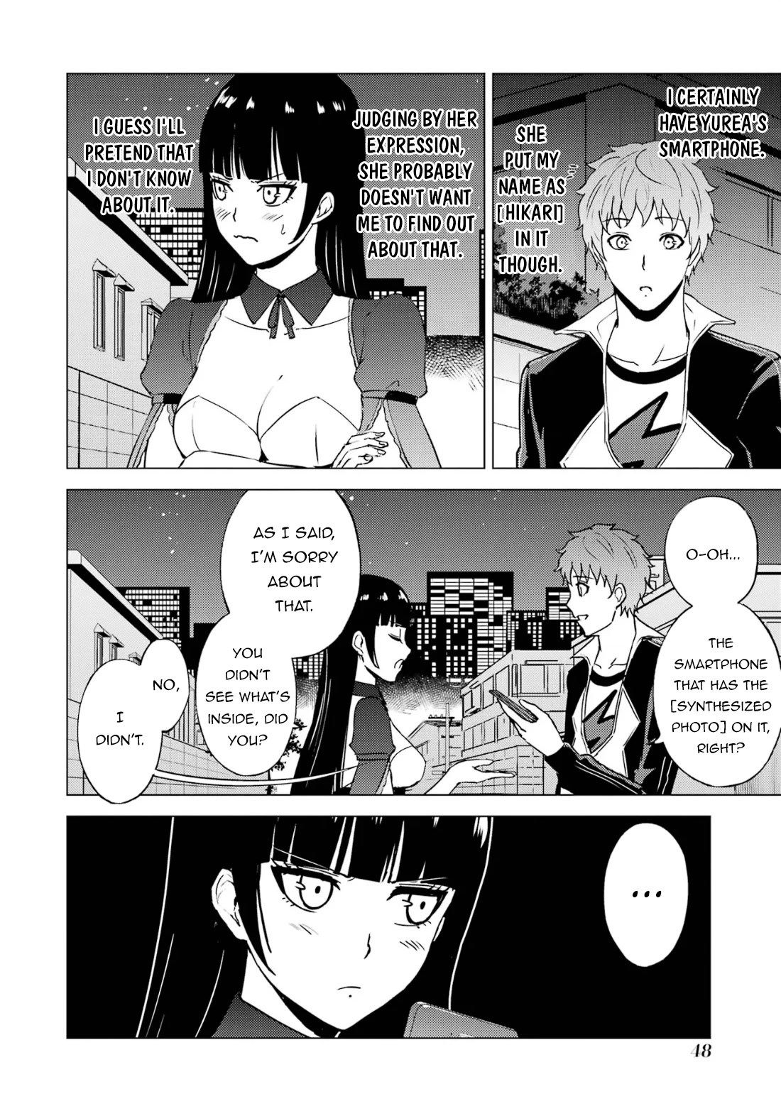 Ore no Genjitsu wa Ren'ai Game?? ka to Omottara Inochigake no Game datta chapter 65 page 46