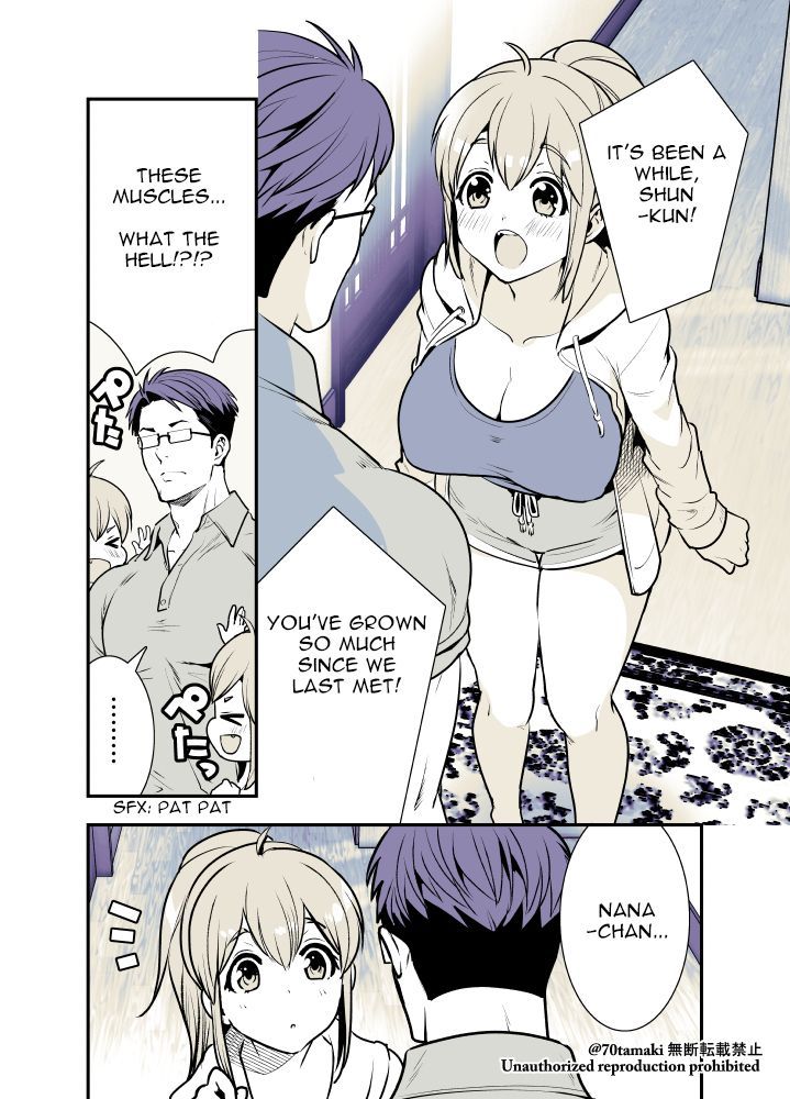 Osananajimi ga Hisabisa ni Saikai Shitara Otagai Kyonyuu ni Natteta chapter 1 page 1