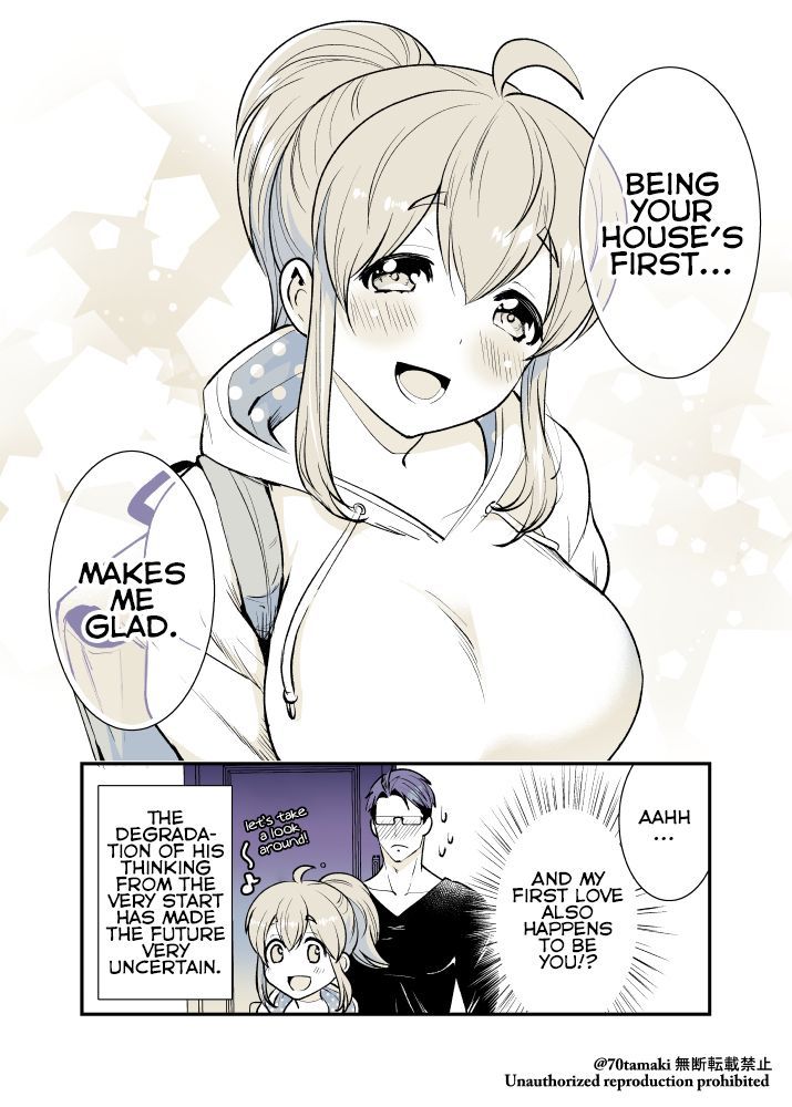 Osananajimi ga Hisabisa ni Saikai Shitara Otagai Kyonyuu ni Natteta chapter 14 page 4