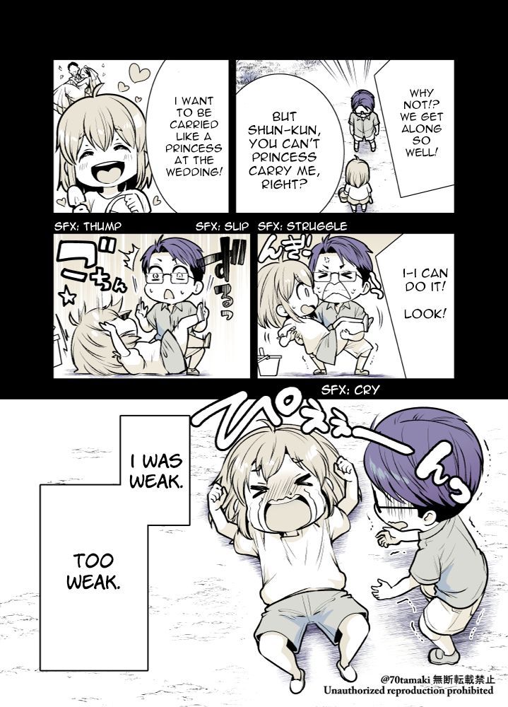 Osananajimi ga Hisabisa ni Saikai Shitara Otagai Kyonyuu ni Natteta chapter 2 page 1