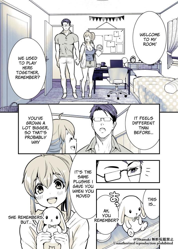 Osananajimi ga Hisabisa ni Saikai Shitara Otagai Kyonyuu ni Natteta chapter 3 page 1