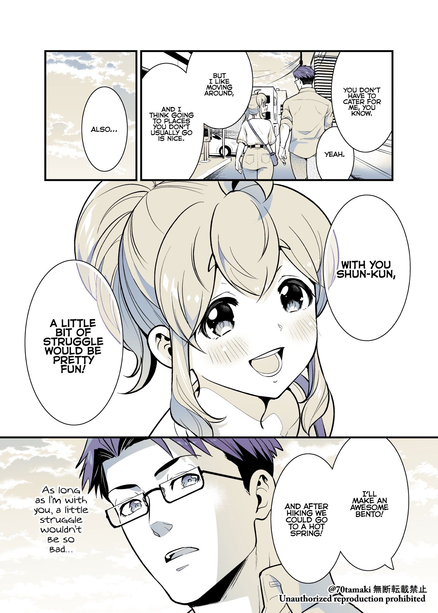 Osananajimi ga Hisabisa ni Saikai Shitara Otagai Kyonyuu ni Natteta chapter 36 page 2