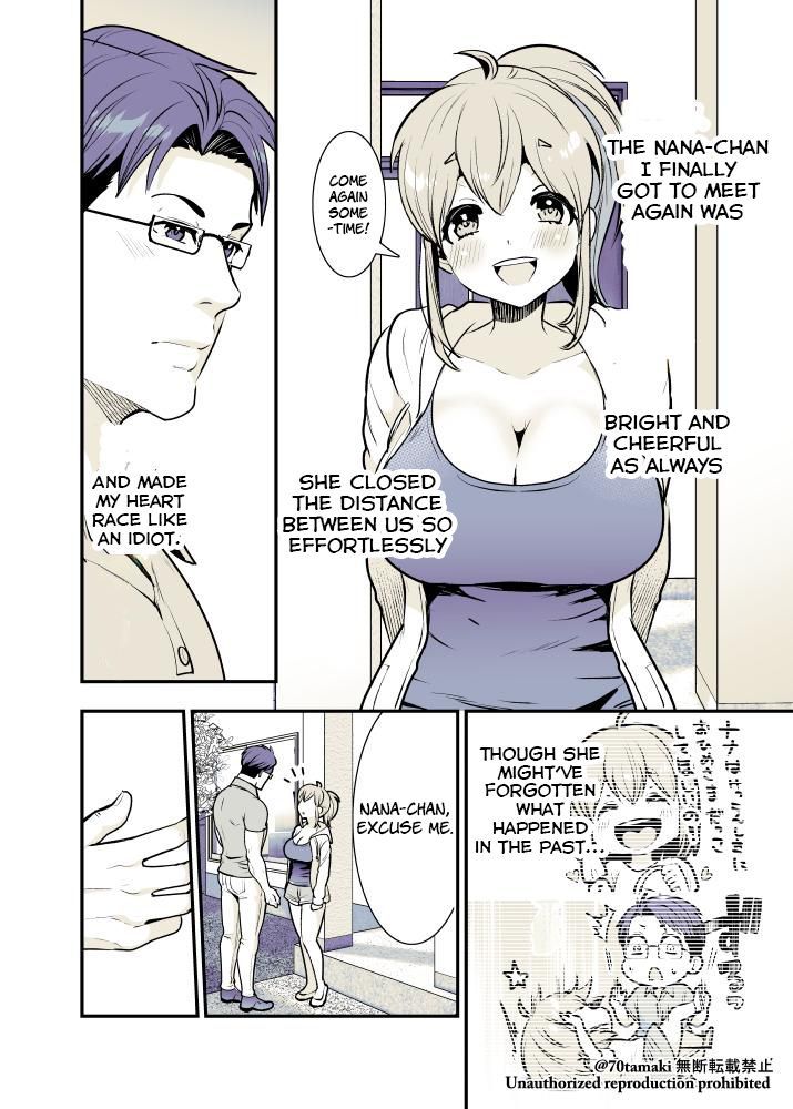 Osananajimi ga Hisabisa ni Saikai Shitara Otagai Kyonyuu ni Natteta chapter 8 page 1