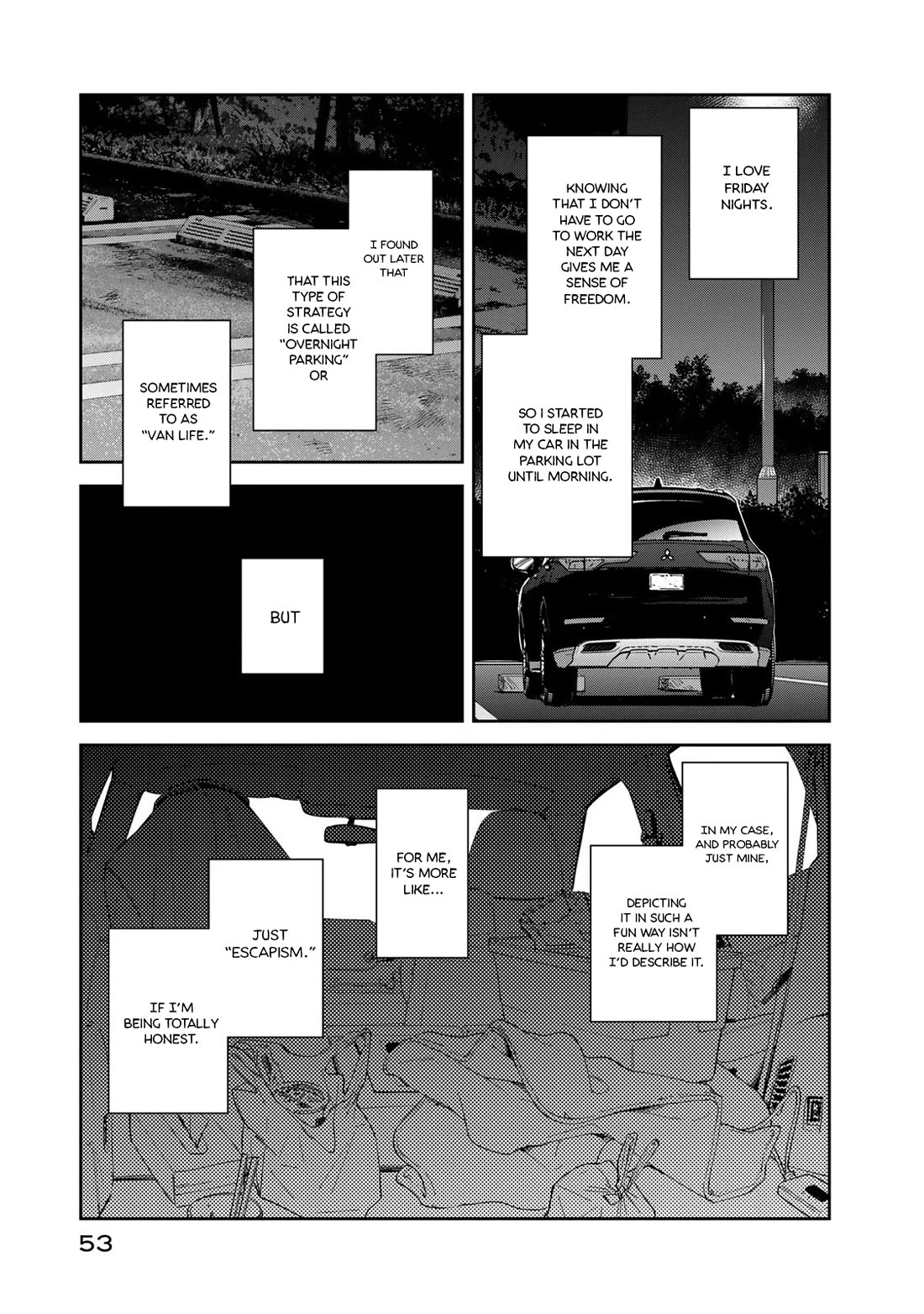 Otherworldly Overnight in the Car: Outrunner PHEV chapter 1 page 53