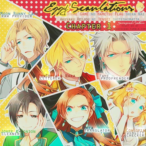 Otome Game no Hametsu Flag shika nai Akuyaku Reijou ni Tensei shite shimatta... chapter 1 page 1