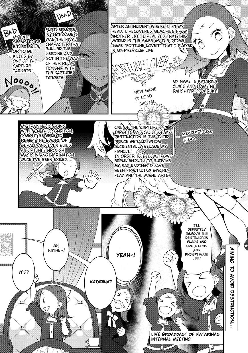 Otome Game no Hametsu Flag shika nai Akuyaku Reijou ni Tensei shite shimatta... chapter 2 page 2