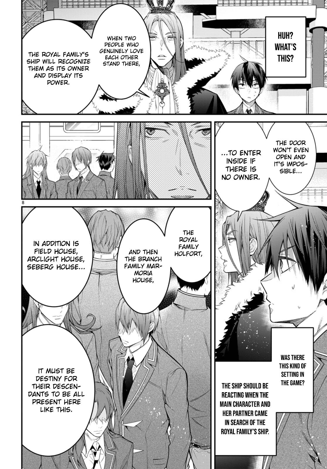 Otome Game Sekai wa Mob ni Kibishii Sekai Desu chapter 54 page 8