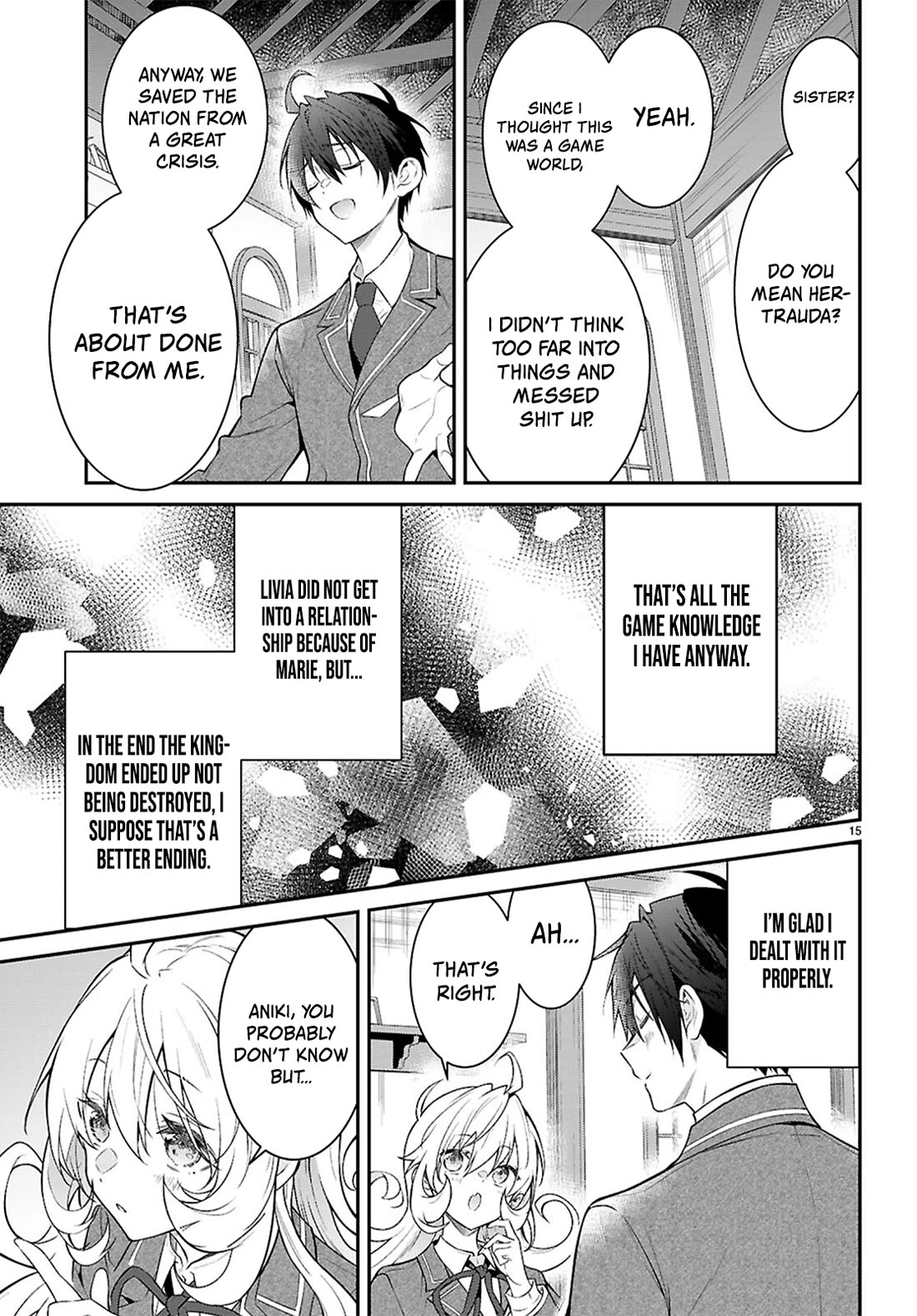 Otome Game Sekai wa Mob ni Kibishii Sekai Desu chapter 66 page 15