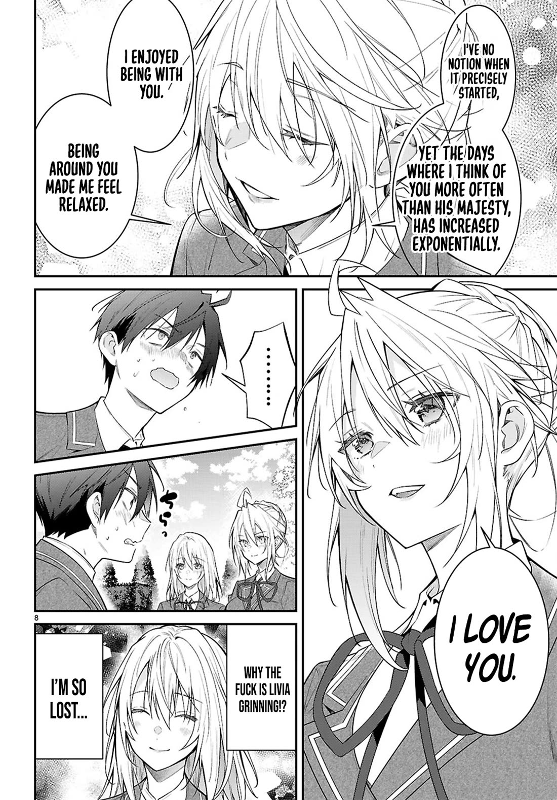 Otome Game Sekai wa Mob ni Kibishii Sekai Desu chapter 66 page 8