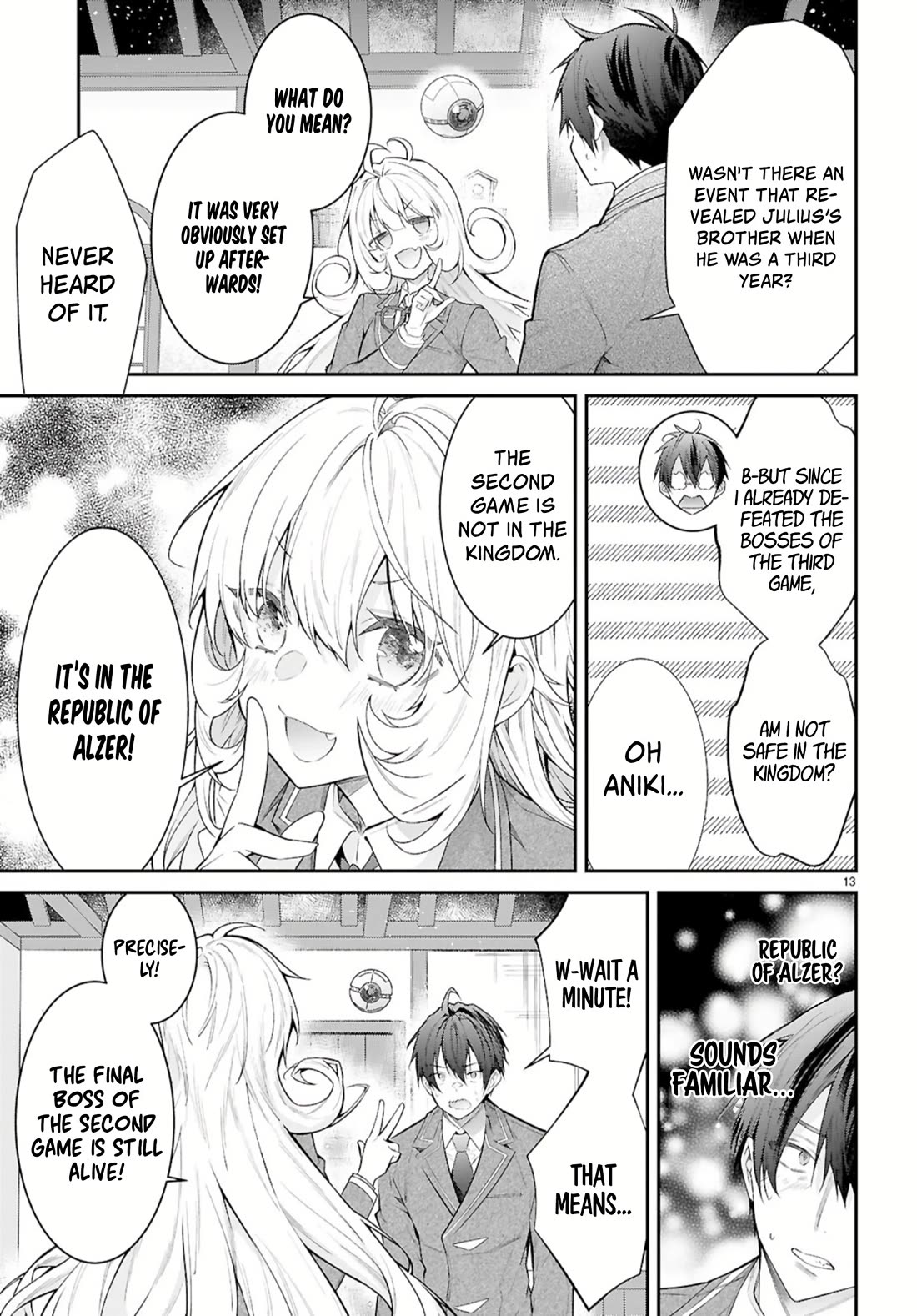 Otome Game Sekai wa Mob ni Kibishii Sekai Desu chapter 67 page 13