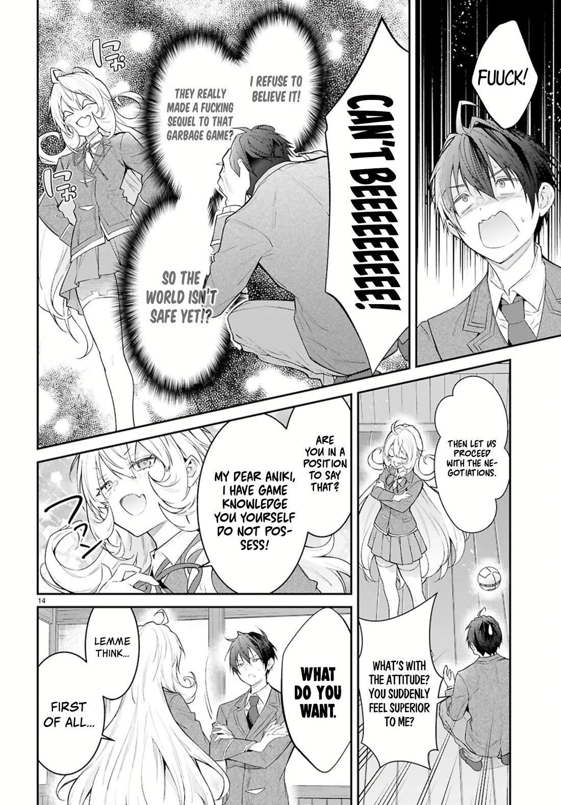 Otome Game Sekai wa Mob ni Kibishii Sekai Desu chapter 67 page 14