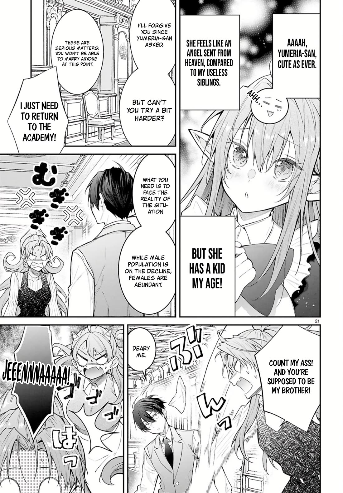 Otome Game Sekai wa Mob ni Kibishii Sekai Desu chapter 67 page 21