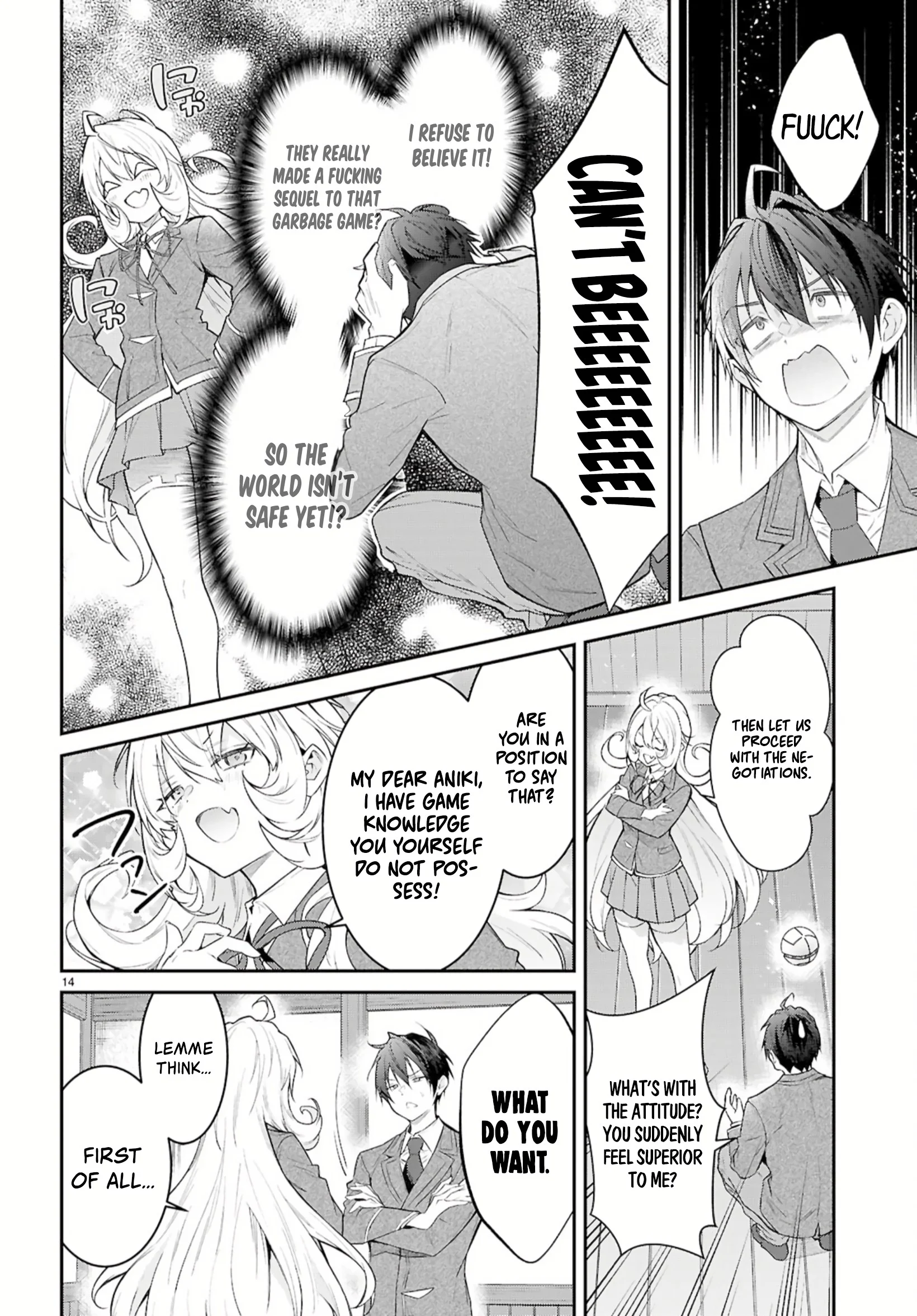 Otomege Sekai wa Mob ni Kibishii Sekai desu chapter 67 page 14