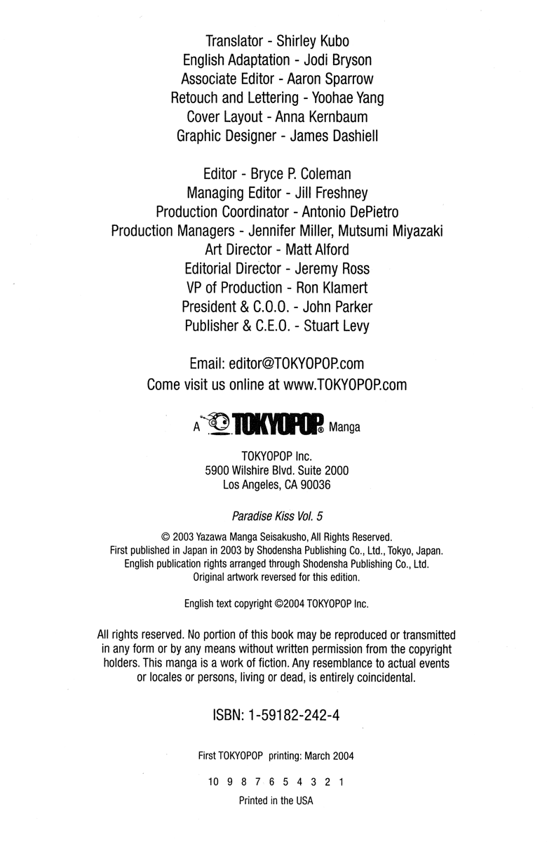 Paradise Kiss chapter 39 page 3