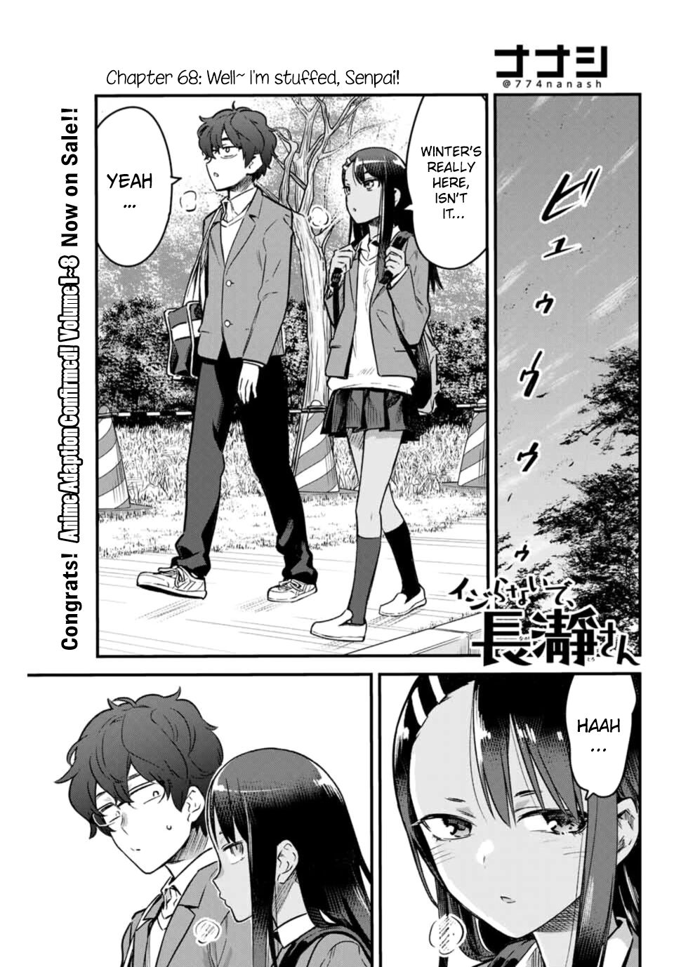 Please don't bully me, Nagatoro chapter 68 page 1