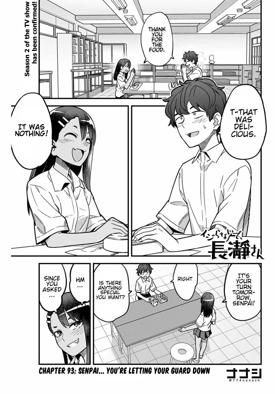 Please don't bully me, Nagatoro chapter 93 page 1