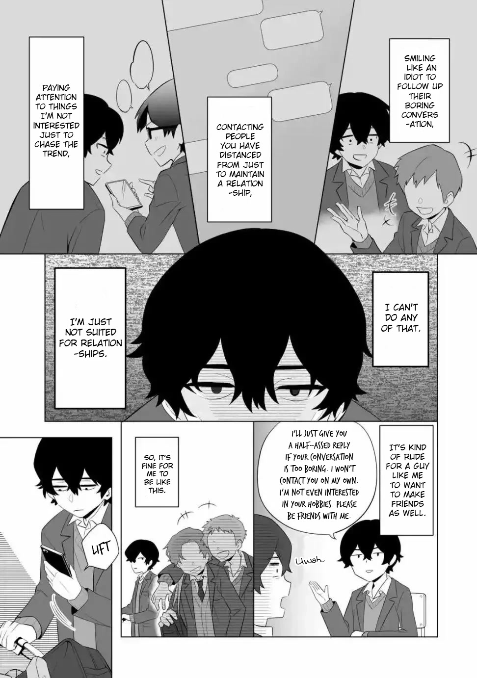 Please Leave Me Alone (For Some Reason, She Wants to Change a Lone Wolf's Helpless High School Life.) chapter 1 page 11