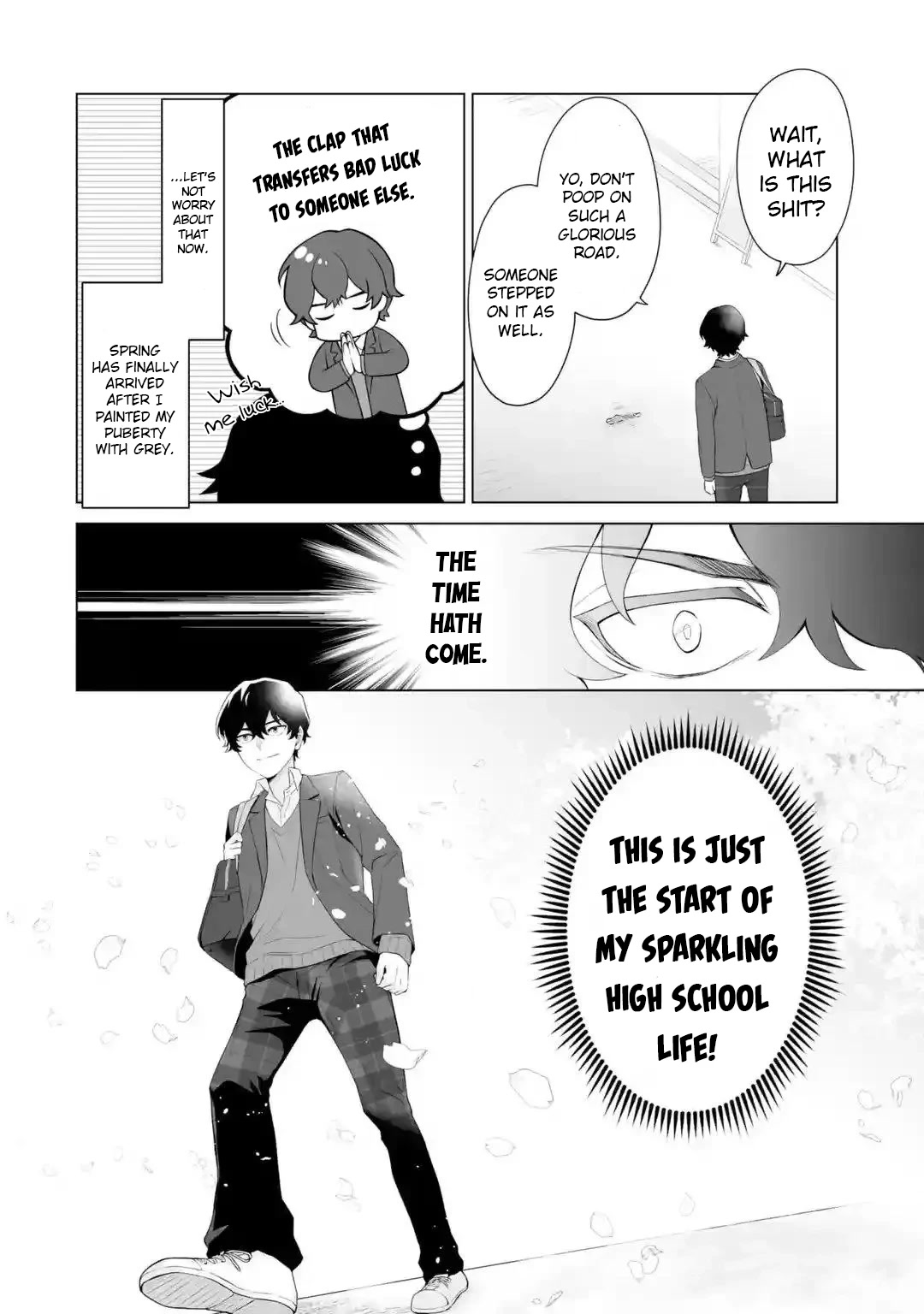 Please Leave Me Alone (For Some Reason, She Wants to Change a Lone Wolf's Helpless High School Life.) chapter 1 page 4