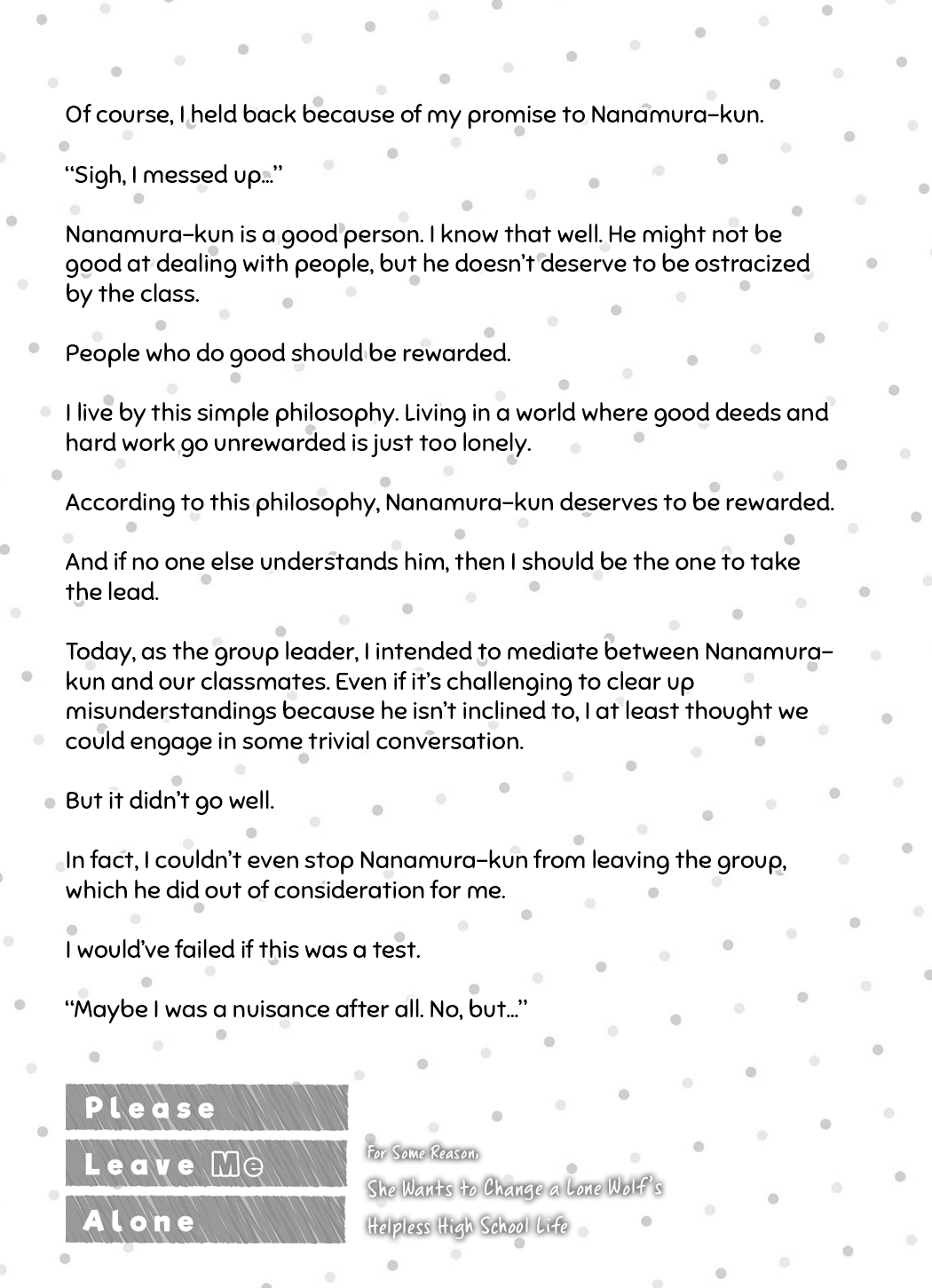 Please Leave Me Alone (For Some Reason, She Wants to Change a Lone Wolf's Helpless High School Life.) chapter 17.5 page 11