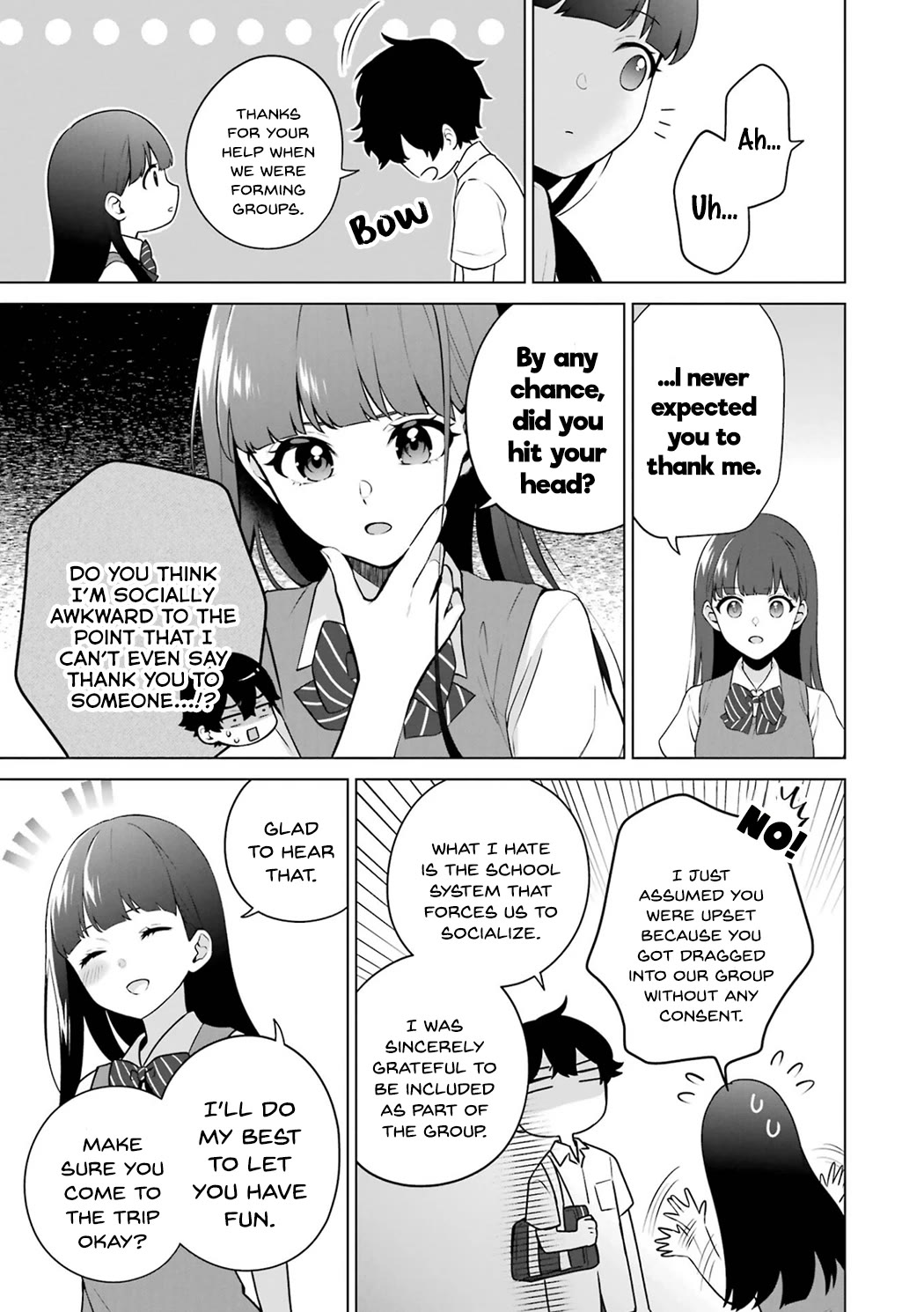 Please Leave Me Alone (For Some Reason, She Wants to Change a Lone Wolf's Helpless High School Life.) chapter 17.5 page 7