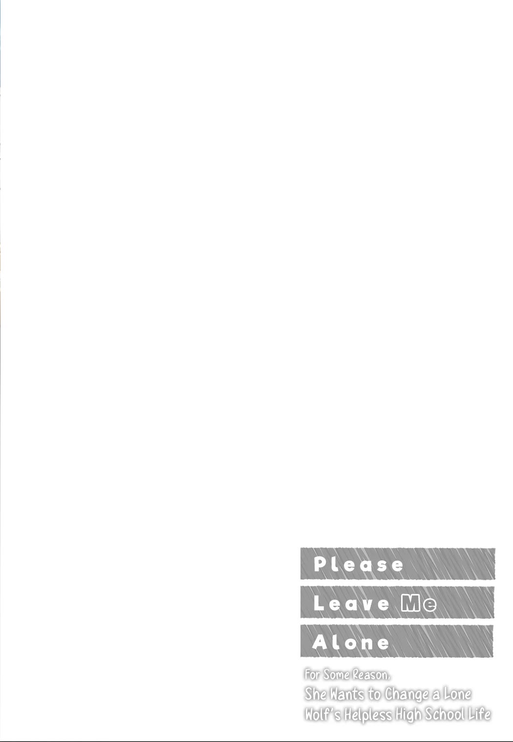 Please Leave Me Alone (For Some Reason, She Wants to Change a Lone Wolf's Helpless High School Life.) chapter 29.5 page 2