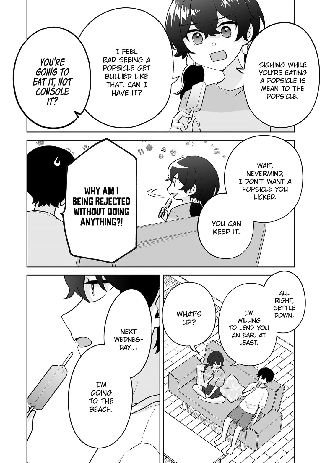 Please Leave Me Alone (For Some Reason, She Wants to Change a Lone Wolf's Helpless High School Life.) chapter 35 page 4
