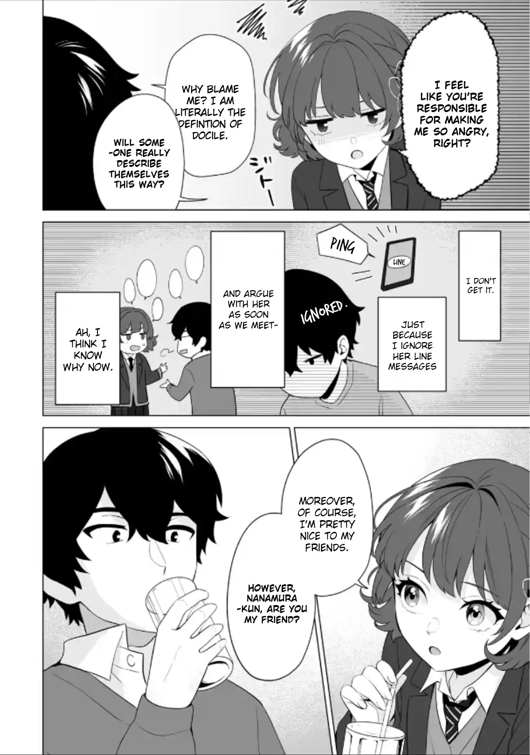 Please Leave Me Alone (For Some Reason, She Wants to Change a Lone Wolf's Helpless High School Life.) chapter 5 page 12