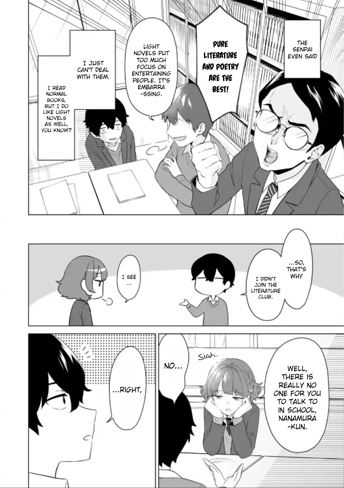 Please Leave Me Alone (For Some Reason, She Wants to Change a Lone Wolf's Helpless High School Life.) chapter 5 page 18