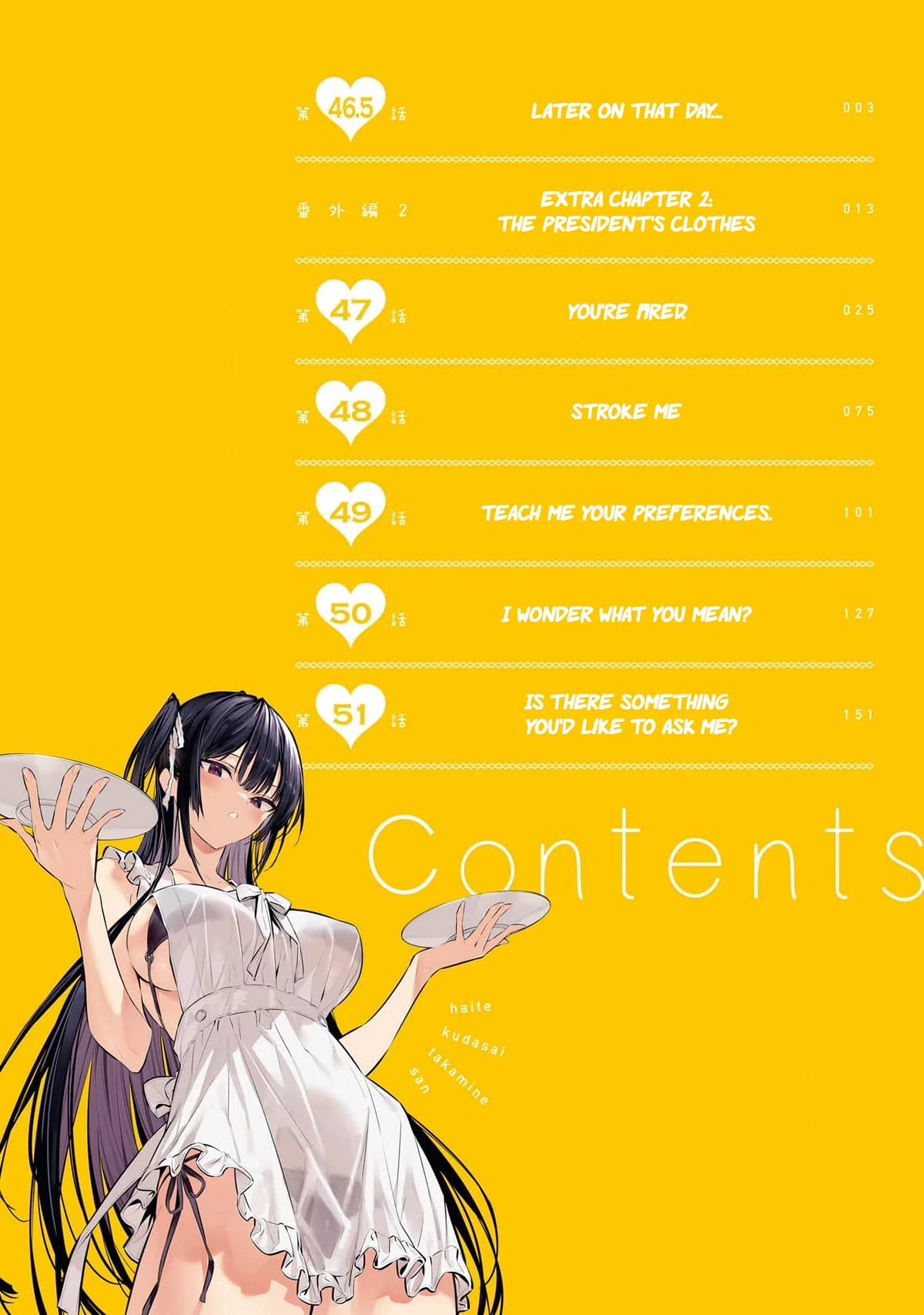 Please Put These on, Takamine-san chapter 46.5 page 3