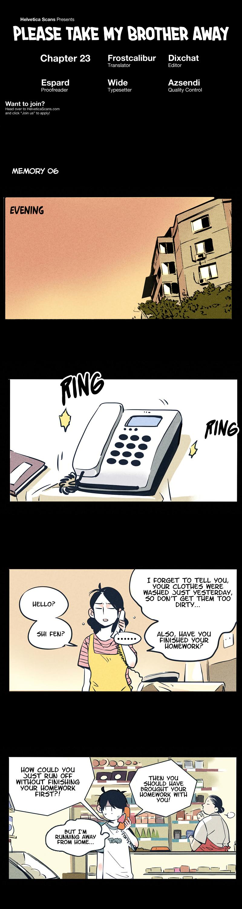 Please Take My Brother Away! chapter 23 page 1