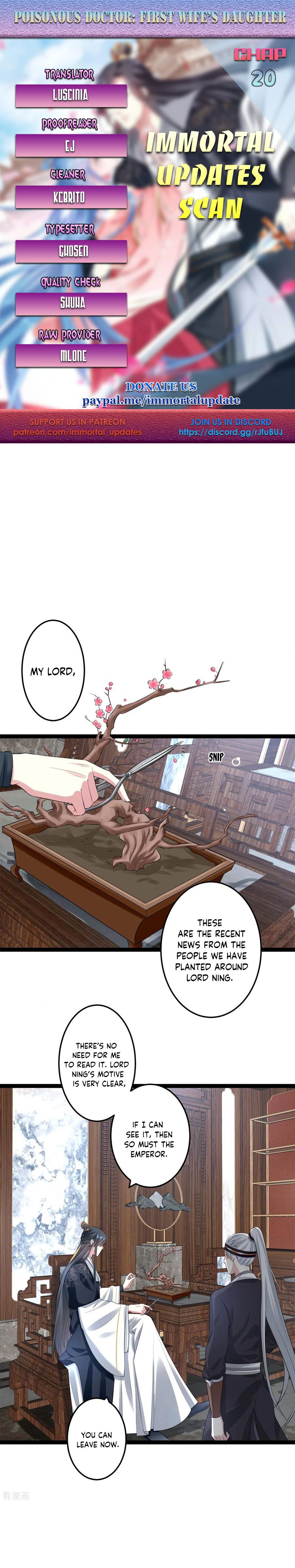 Poisonous Doctor: First Wife’s Daughter chapter 20 page 1