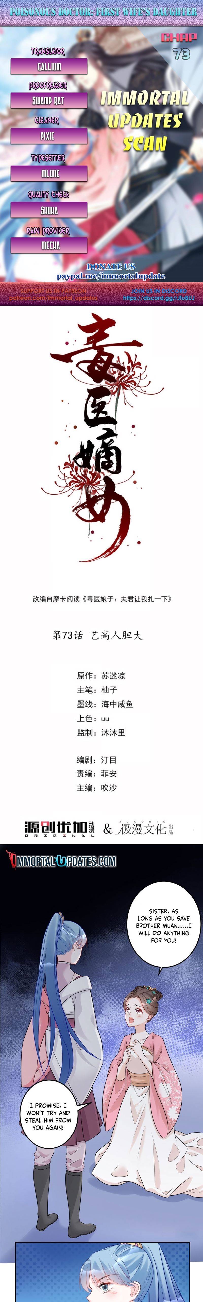 Poisonous Doctor: First Wife’s Daughter chapter 73 page 1