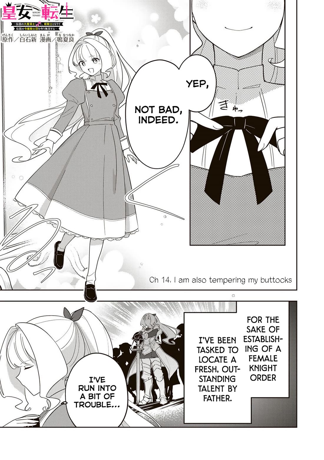 Princess Reincarnation ~ The Legendary Arch Mage (♂) becomes a Princess Knight and creates a Legendary Order of Lady Knights and becomes unrivaled ~ chapter 14 page 1